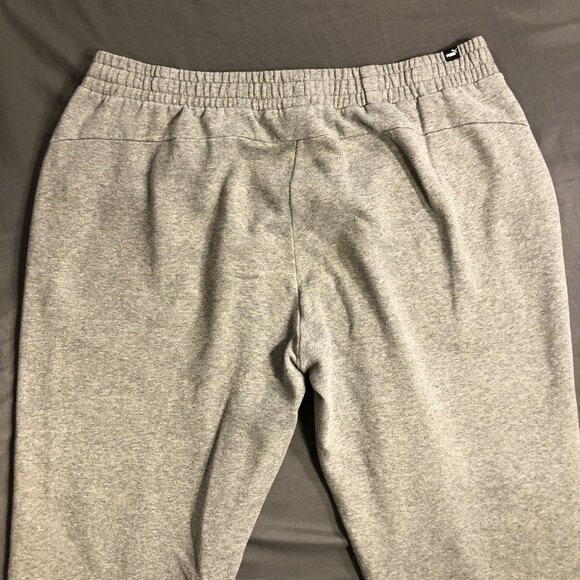 Puma Men's Jogger Pants XXL Gray Sweatpants Elastic Waistband Drawstring Pull On - Picture 11 of 12